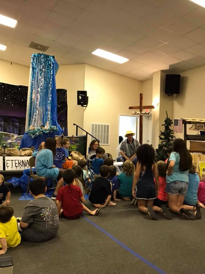 Community gathering at the church